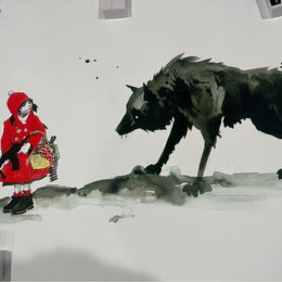 NEW Lora Zombie 24 x 30 Red Riding Hood - Picture 3 of 5